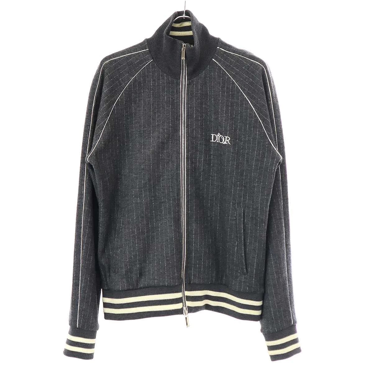 Dior HOMME ディオール 20AW JUDY BLAME M.C&S SWJacket ロゴ刺繍ピンストライプジップアップブルゾン