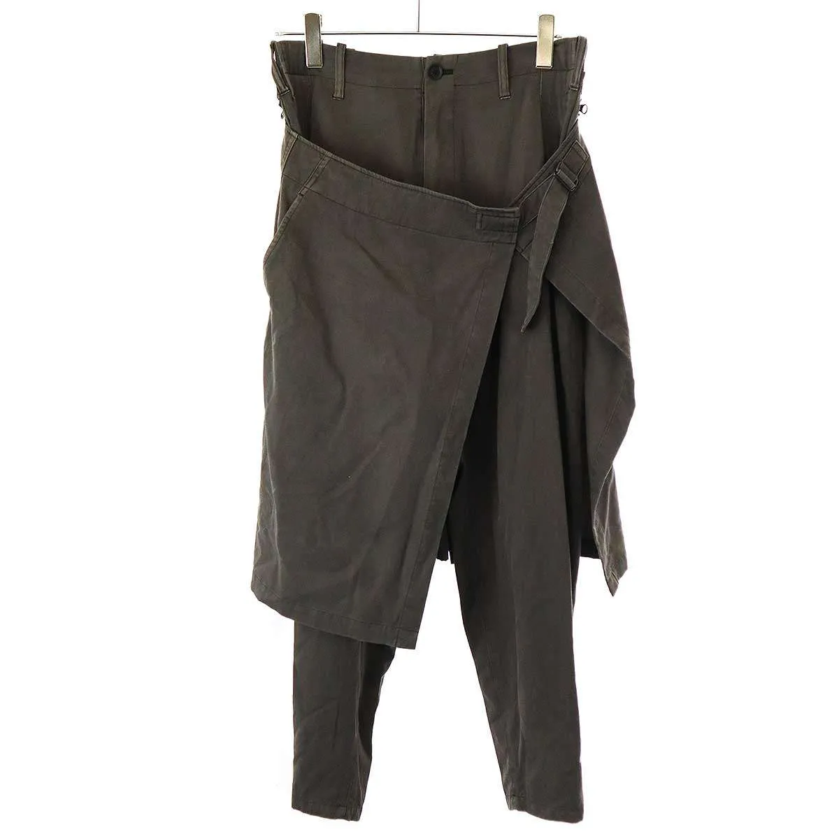 Yohji Yamamoto ヨウジヤマモト プールオム 22AW ガーメントダイウールラップパンツ HE-P93-169