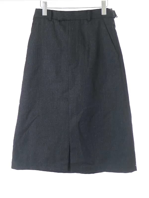 INSCRIRE アンスクリア 22AW Chalk Strie Layerd Skirt チョークストライプレイヤードスカート