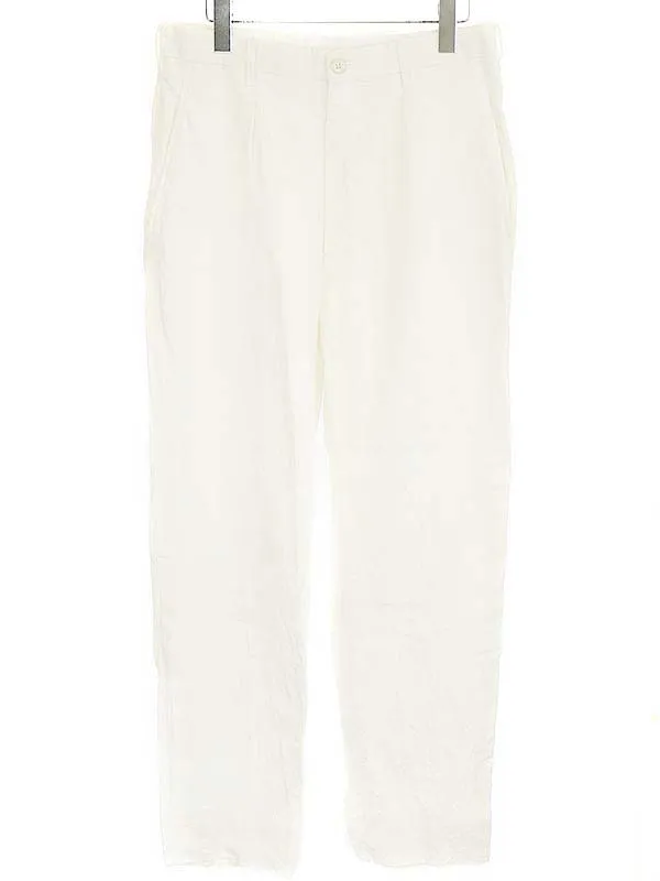 Yohji Yamamoto ヨウジヤマモト プールオム 04SS リネンスラックスパンツ