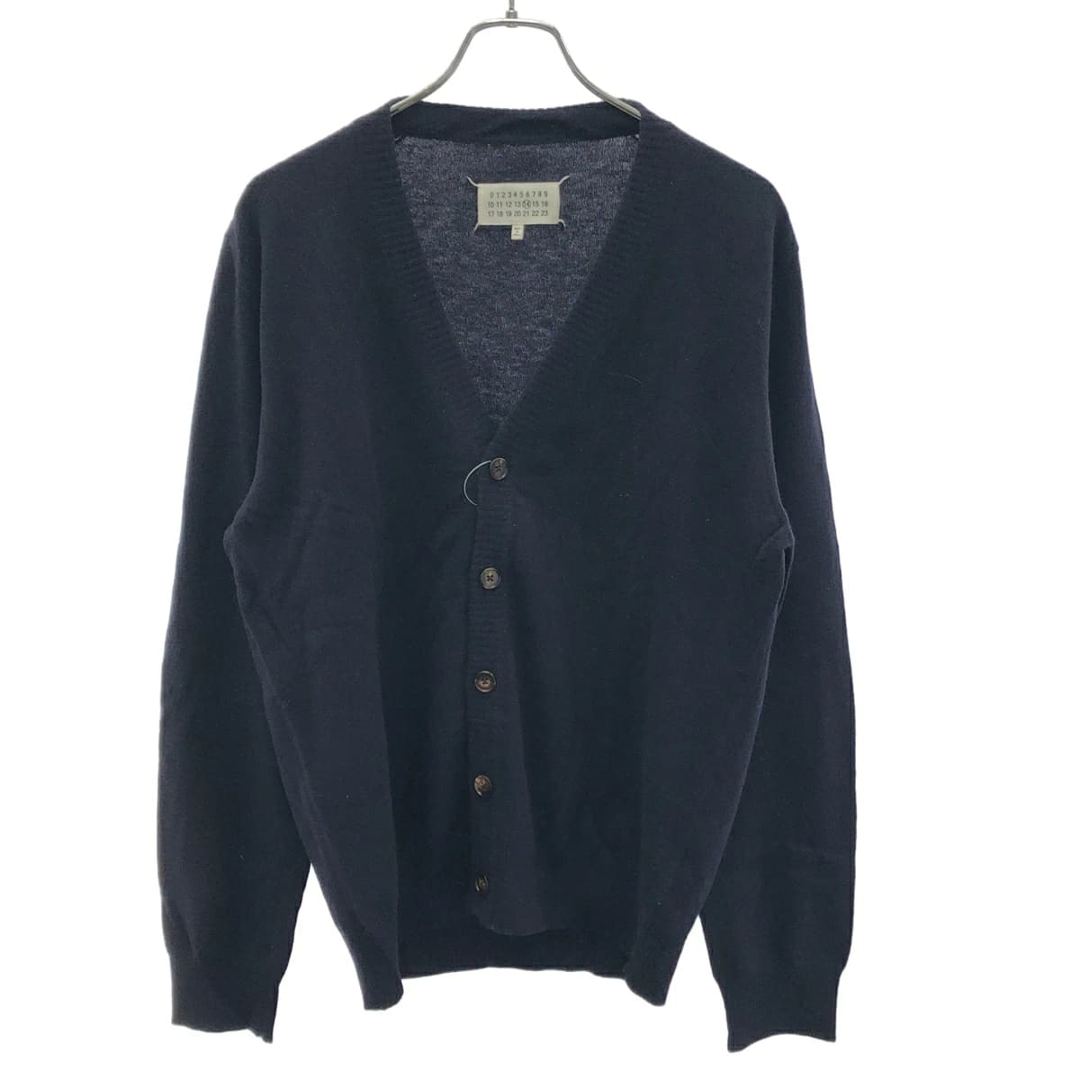 Maison Margiela メゾン マルジェラ 16AW レザーエルボーパッチ ウールニットカーディガン