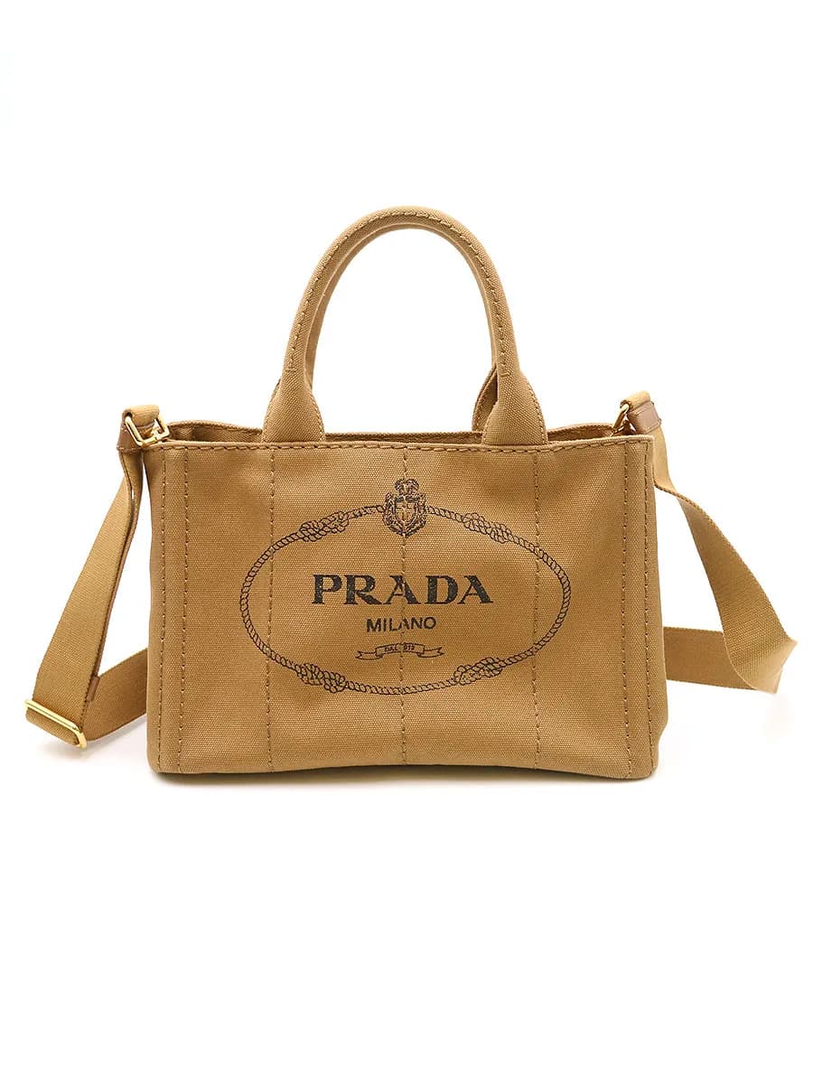 PRADA プラダ CANAPA カナパトートバッグ TABACCO