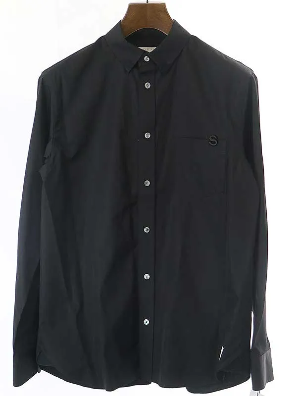 sacai サカイ 23SS Thomas Mason / S Cotton Poplin L/S Sロゴ刺繍コットンポプリンシャツ