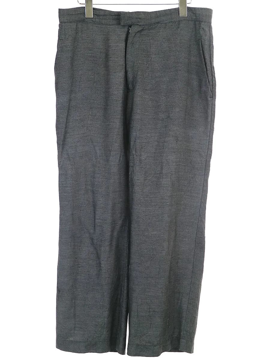 Yohji Yamamoto ヨウジヤマモト ファム 05SS シワ加工ストレートパンツ