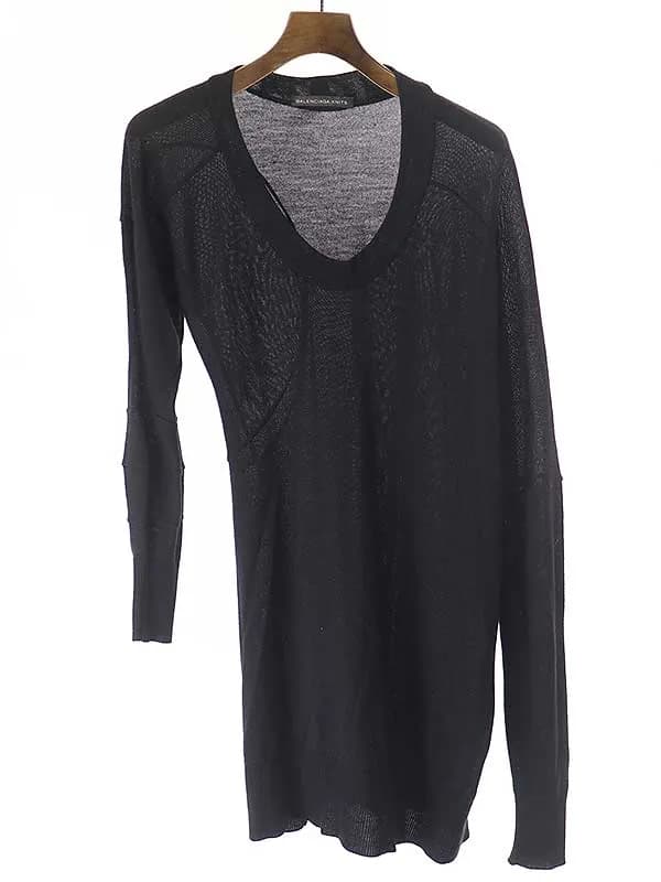 BALENCIAGA バレンシアガ KNITS 06SS アシンメトリーデザインロングニットセーター