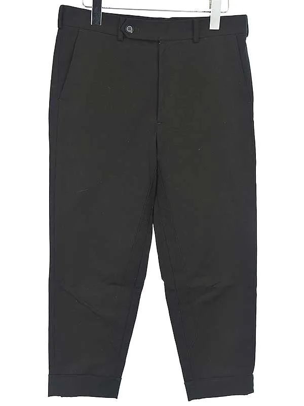 Yohji Yamamoto グラウンドワイ 17AW ラインデザインコットンクロップドパンツ