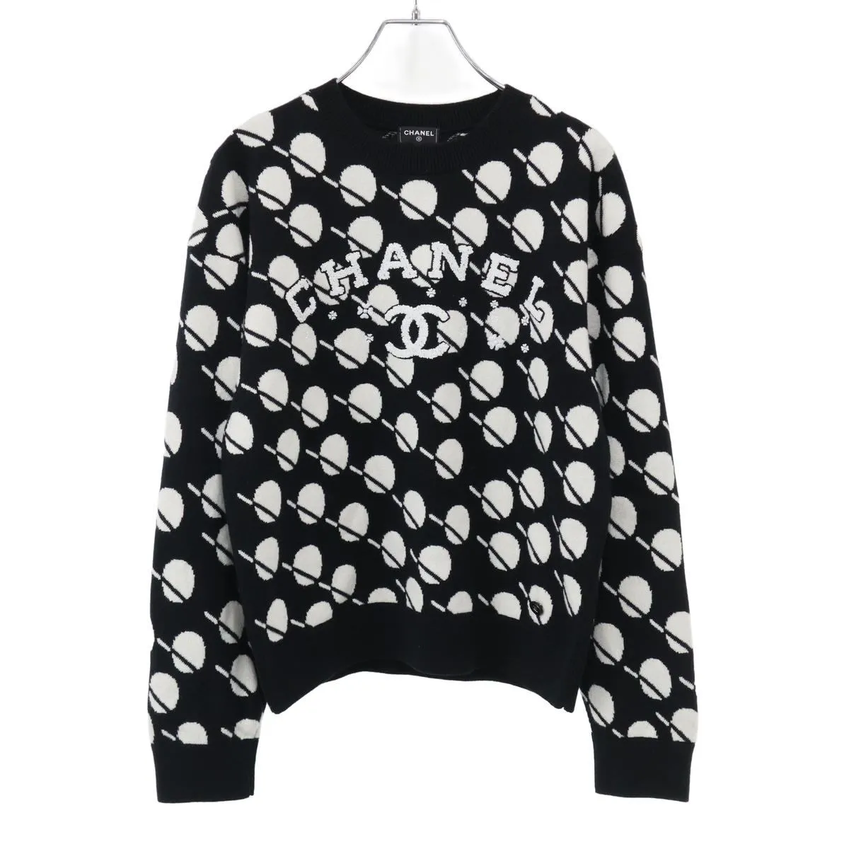 CHANEL シャネル 24AW ロゴドット カシミヤニットセーター P77905K11244