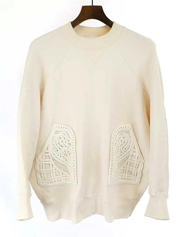 Mame Kurogouchi マメ クロゴウチ 22SS Oversized Embroidered Sweatshirt オーバーサイズスウェットトレーナー