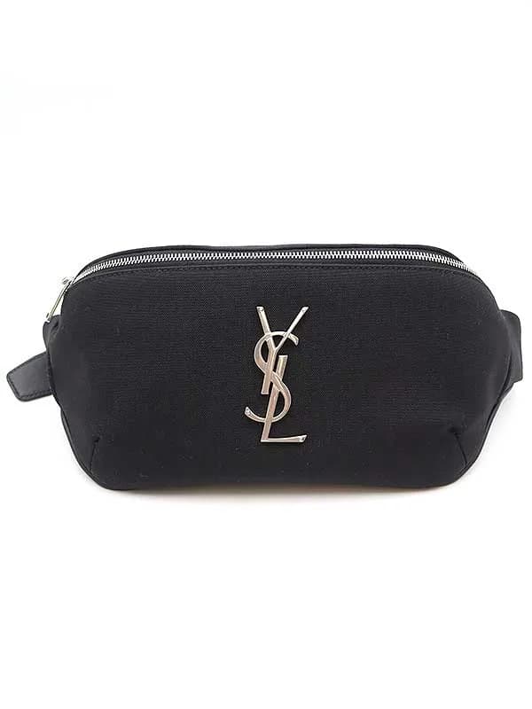 SAINT LAURENT サンローラン パリ 21SS YSL キャンバスレザーバムバック ウエストバッグ