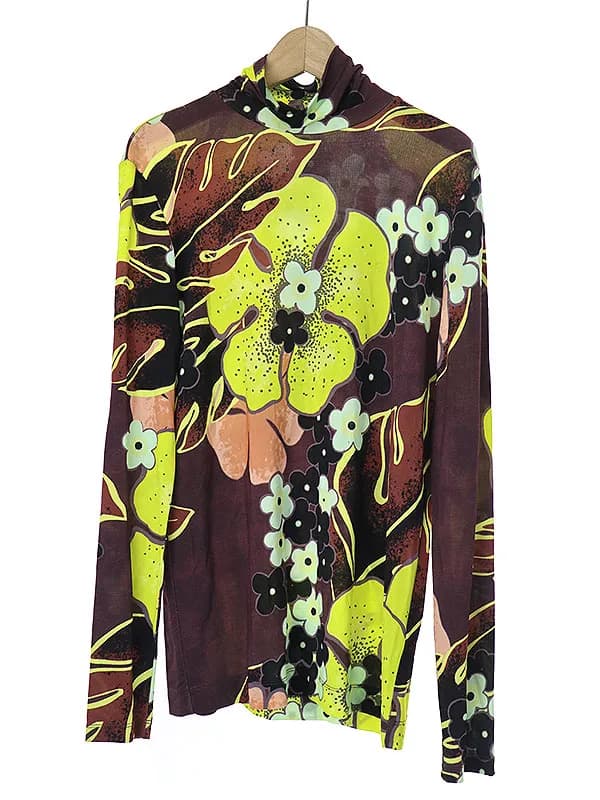 DRIES VAN NOTEN ドリスヴァンノッテン フラワータートルネックカットソー