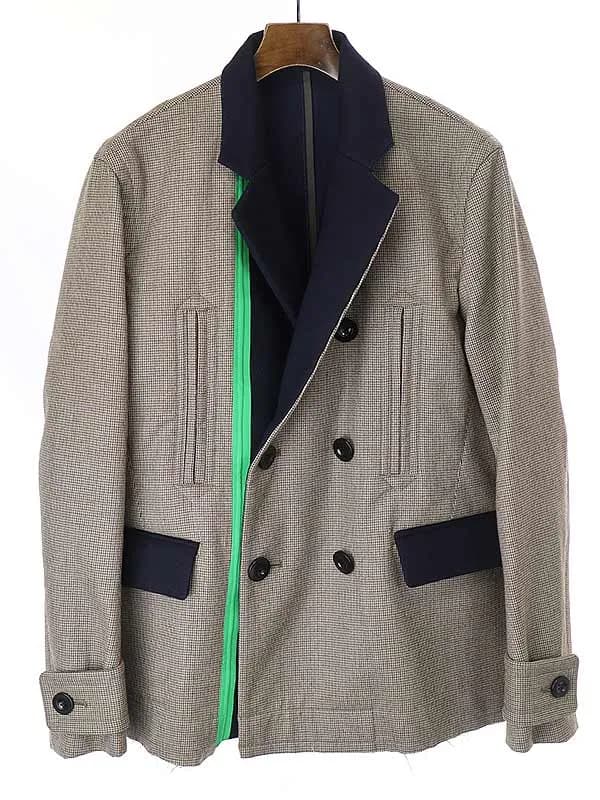 sacai サカイ 22AW Check Bonding Jacket チェックボンディングジャケット