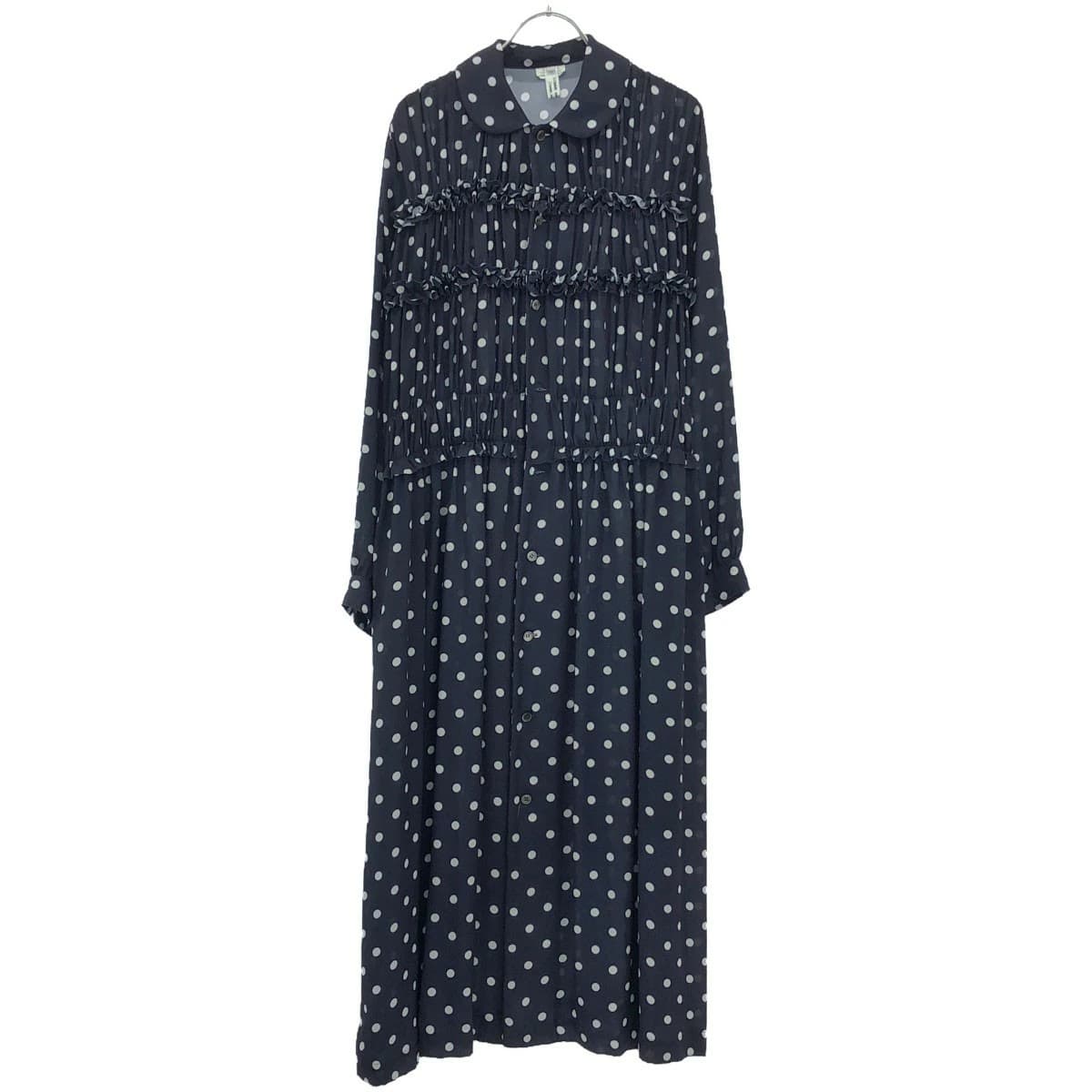 COMME des GARCONS コムデギャルソンコムデギャルソン 21AW ポルカドットラウンドカラードレスワンピース RH-O009