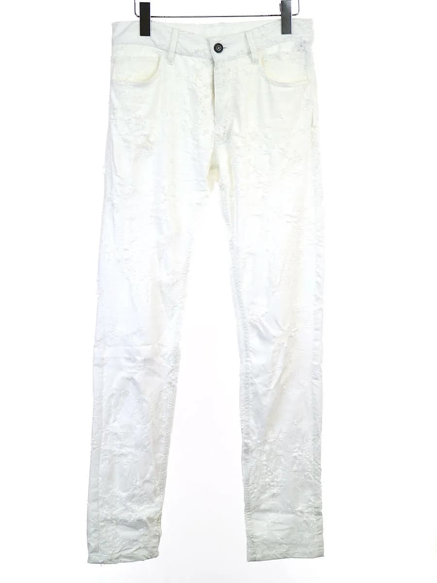 ANN DEMEULEMEESTER アンドゥムルメステール 18SS ダメージ加工ストレッチパンツ