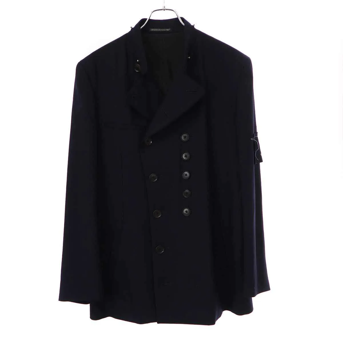 Yohji Yamamoto ヨウジヤマモト プールオム 2008AW ワッペン装飾ウールジャケット HE-J39-901