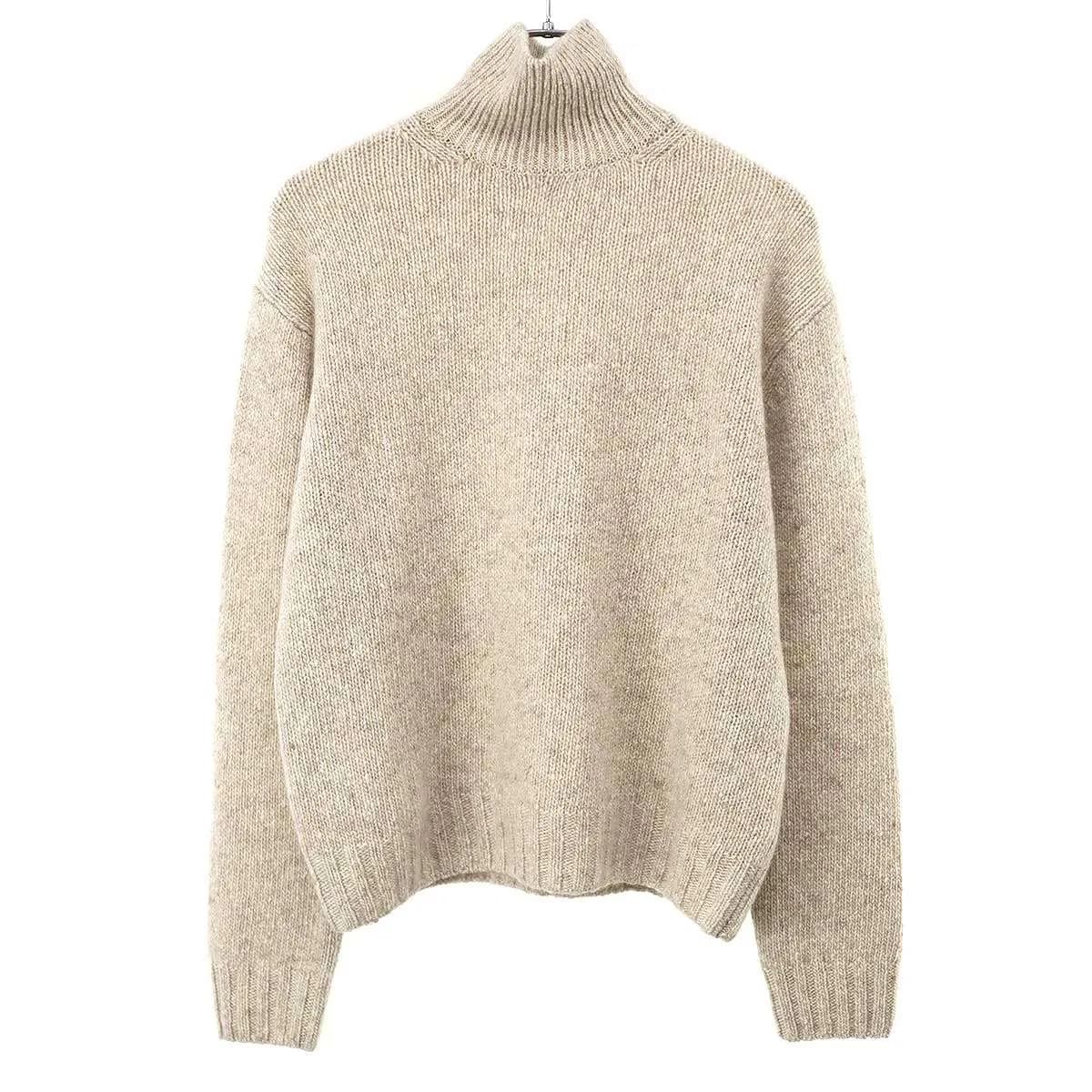 AURALEE オーラリー 25AW CASHMERE MELANGE KNIT TURTLE カシミヤメランジタートルネックニットセーター A25AT04AR