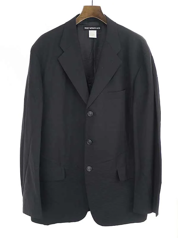 ISSEY MIYAKE イッセイミヤケ メン プリーツ切替テーラードジャケット