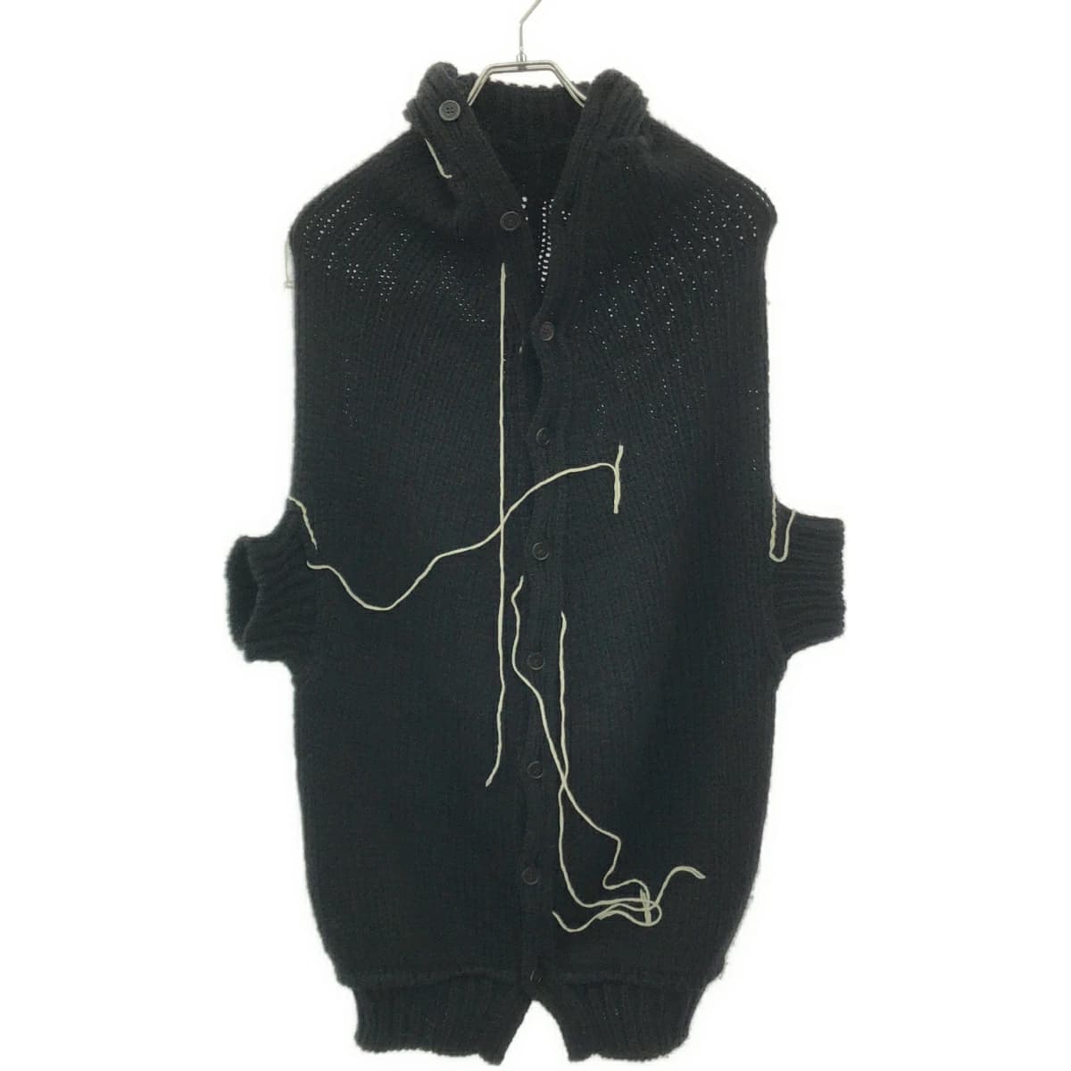 Yohji Yamamoto ヨウジヤマモト ファム 23AW ハイネックステッチニットカーディガン FJ-K27-185