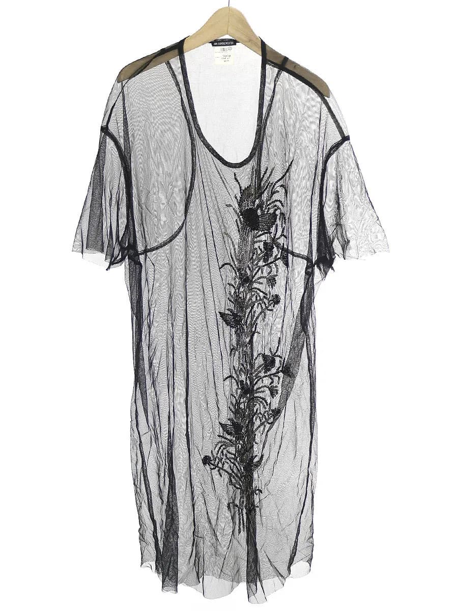 ANN DEMEULEMEESTER アンドゥムルメステール 16SS SAMPLE 刺繍デザインシースループルオーバーカットソー