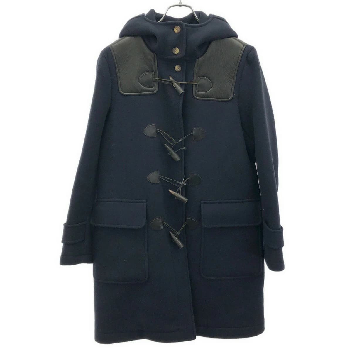 CELINE セリーヌ フィービーファイロ レザーヨーク切替メルトンダッフルコート