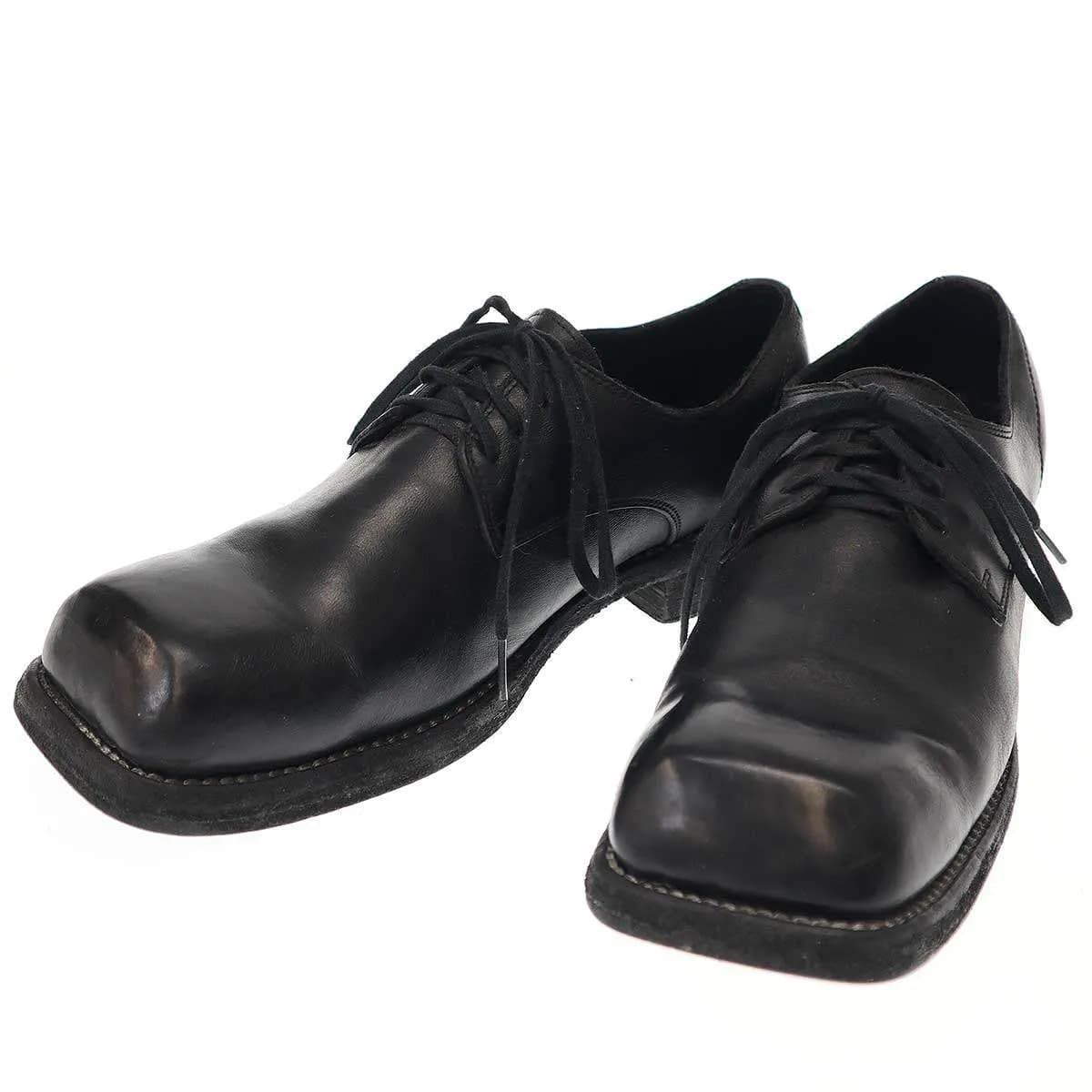 GUIDI グイディ 79082 スクエアトゥレザーダービーシューズ