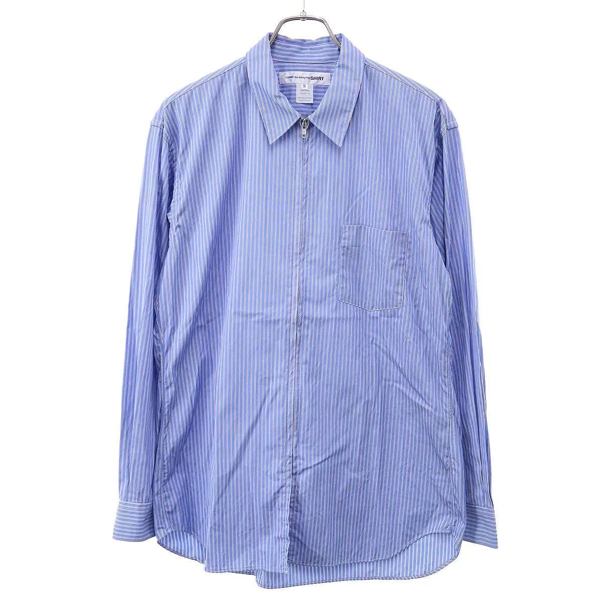 COMME des GARCONS コムデギャルソンシャツ ジップアップ ストライプシャツ FG-B052