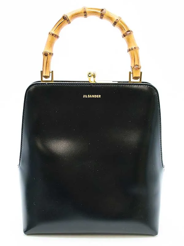 JIL SANDER ジルサンダー Goji Bamboo Square ゴジ バンブースクエア ハンドレザーバッグ