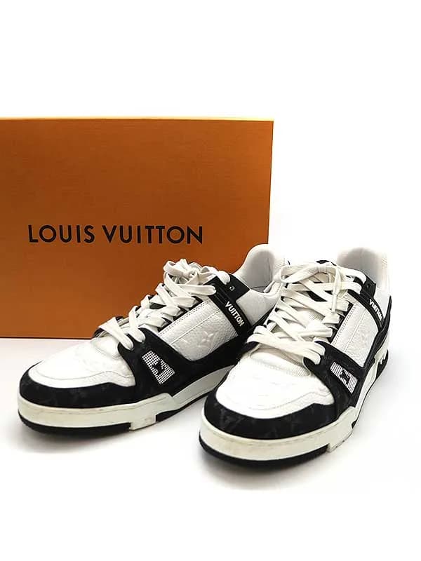 LOUIS VUITTON ルイヴィトン LV トレイナー・ライン モノグラムデニム レザースニーカー