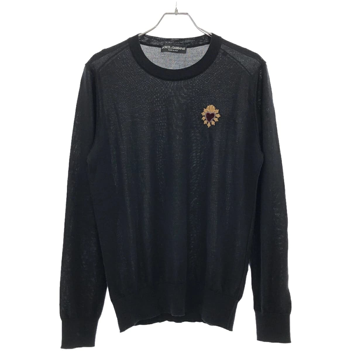 DOLCE&GABBANA ドルチェ&ガッバーナ アップリケ デザインカシミヤニットセーター