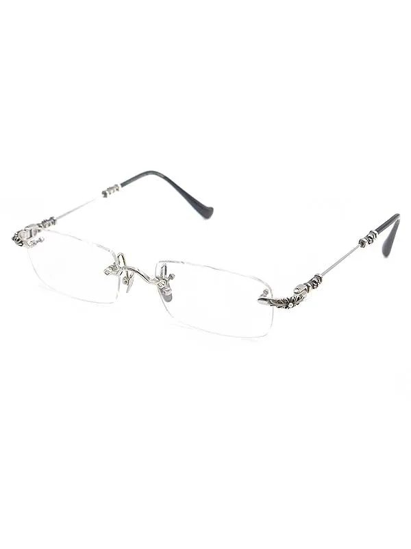 CHROME HEARTS クロムハーツ PILLS III フローラルクロステンプルリムレスアイウェア