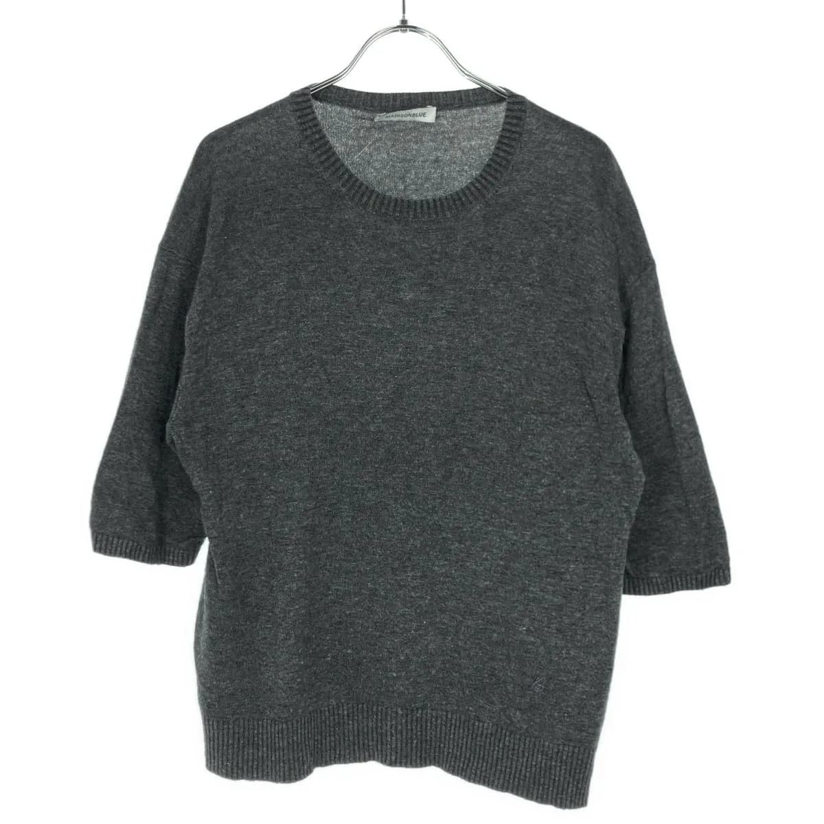 MADISON BLUE 24AW STONE WASH CREW NECK H/S PO MNS ストーンウォッシュクルーネックニットセーター