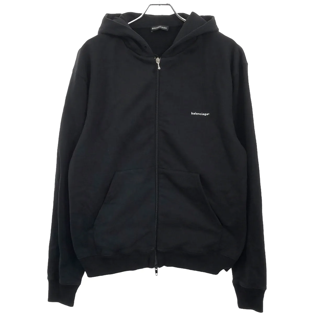 BALENCIAGA バレンシアガ 18SS ロゴプリントジップアップスウェットパーカー