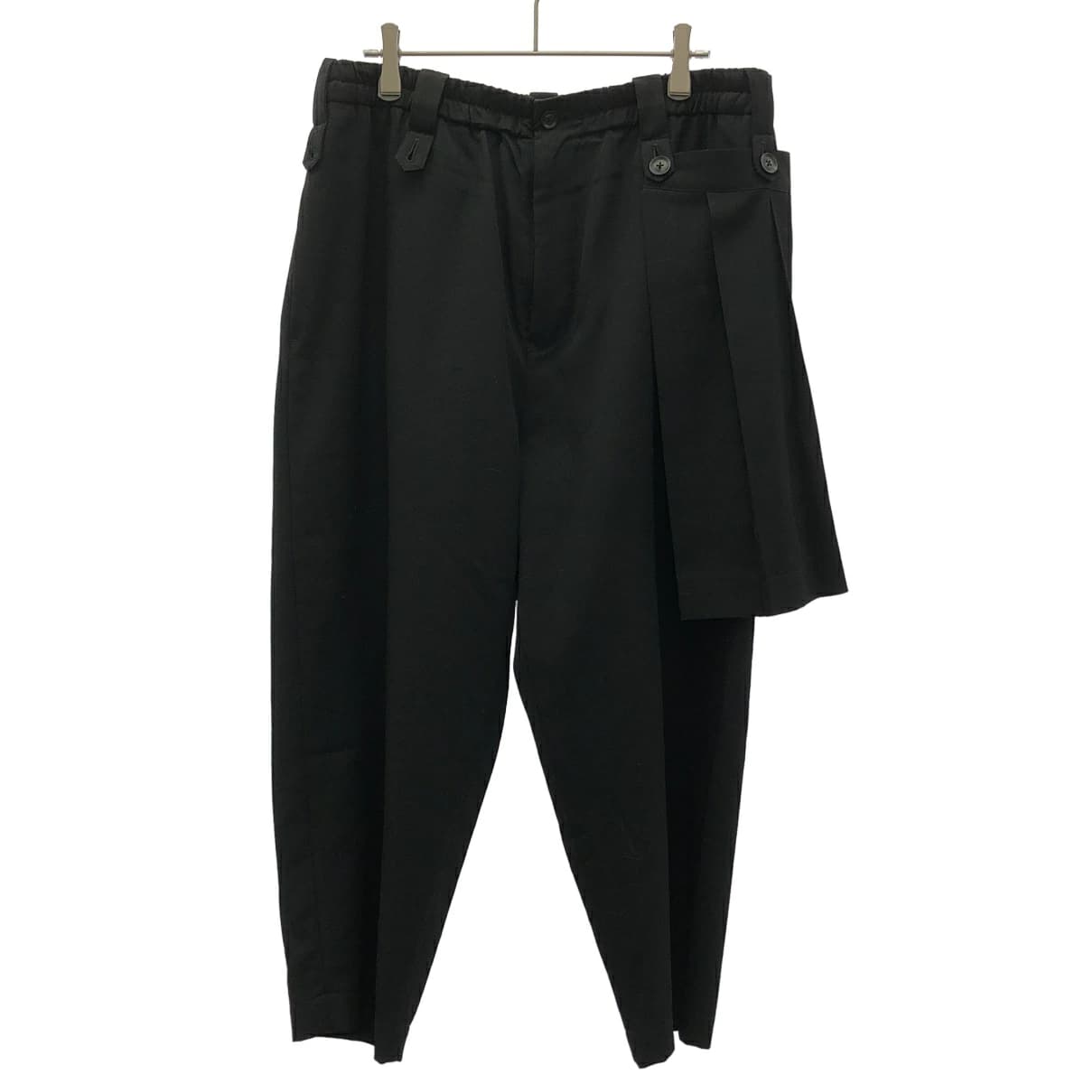 Yohji Yamamoto ヨウジヤマモト プールオム 18SS シワギャバI 後ろプリーツ細パンツ HW-P21-100