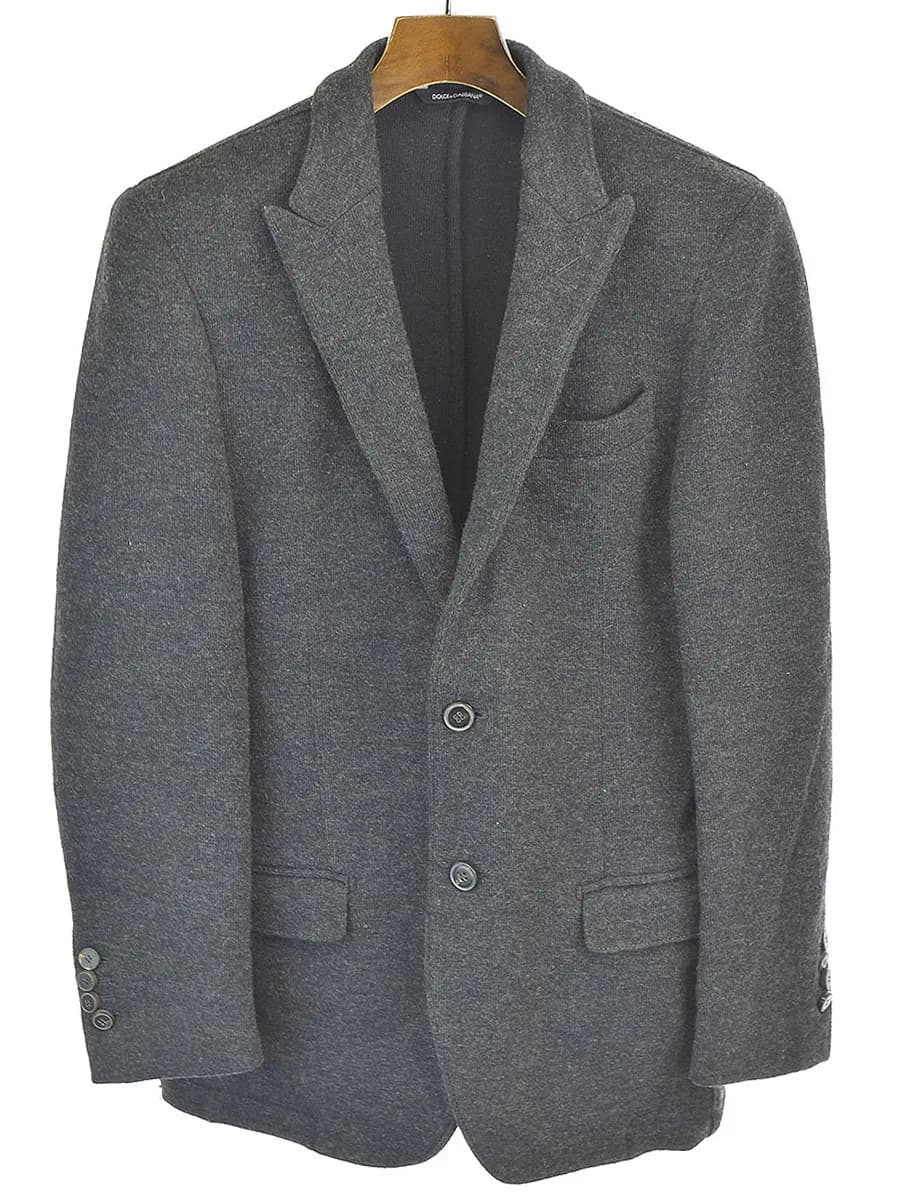 DOLCE&GABBANA ドルチェ&ガッバーナ 16AW ピークドラペルニットジャケット