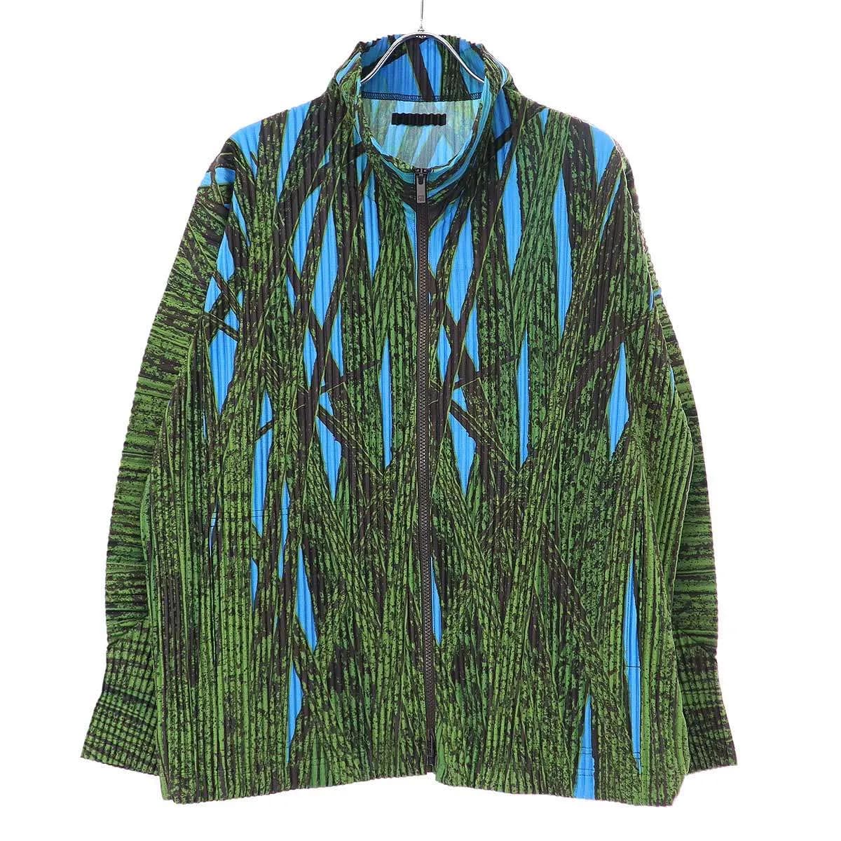 ISSEY MIYAKE オム プリッセ イッセイ ミヤケ 23SS GRASS FIELD ジップアッププリーツトップス