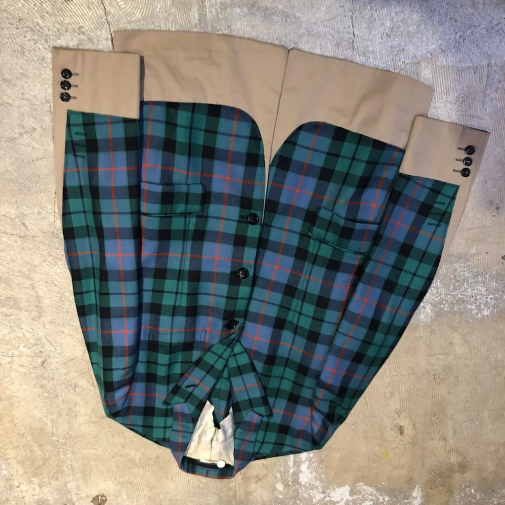 COMME des GARCONS COMME des GARCONS HOMME PLUS EVER GREEN 06SS ドッキングデザインチェックジャケット