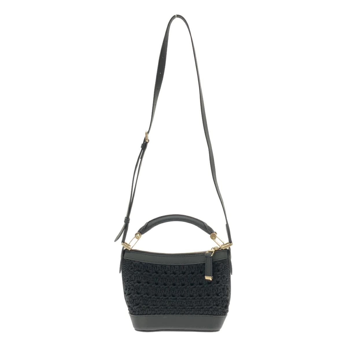 MAXMARA マックスマーラ 2WAY クロシェニットレザーショルダーバッグ 45111928