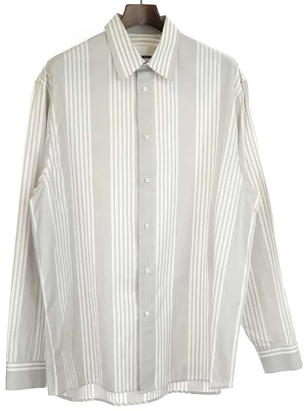 JIL SANDER ジルサンダー 19AW コットンレギュラーカラーストライプシャツ