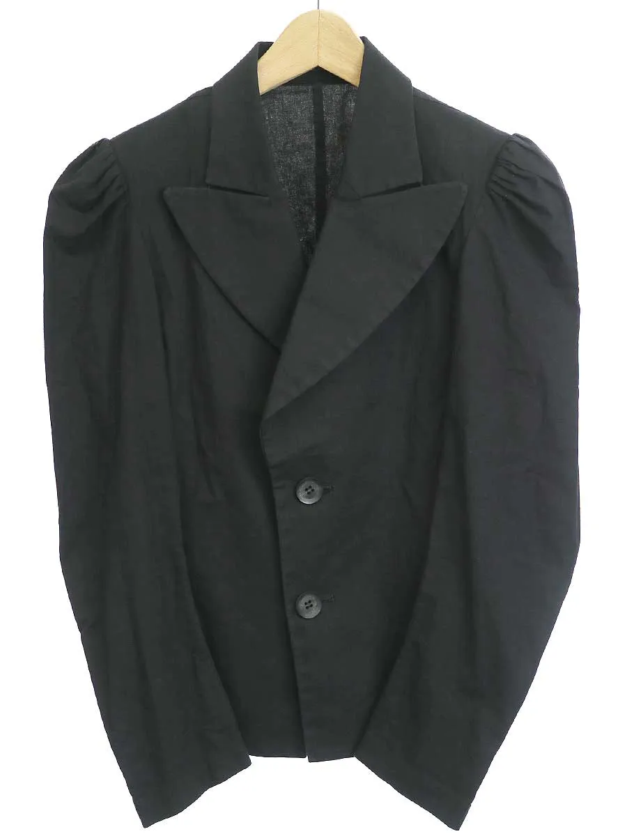 Yohji Yamamoto ヨウジヤマモト ファム 04AW ショルダーギャザービッグラペル2Bジャケット