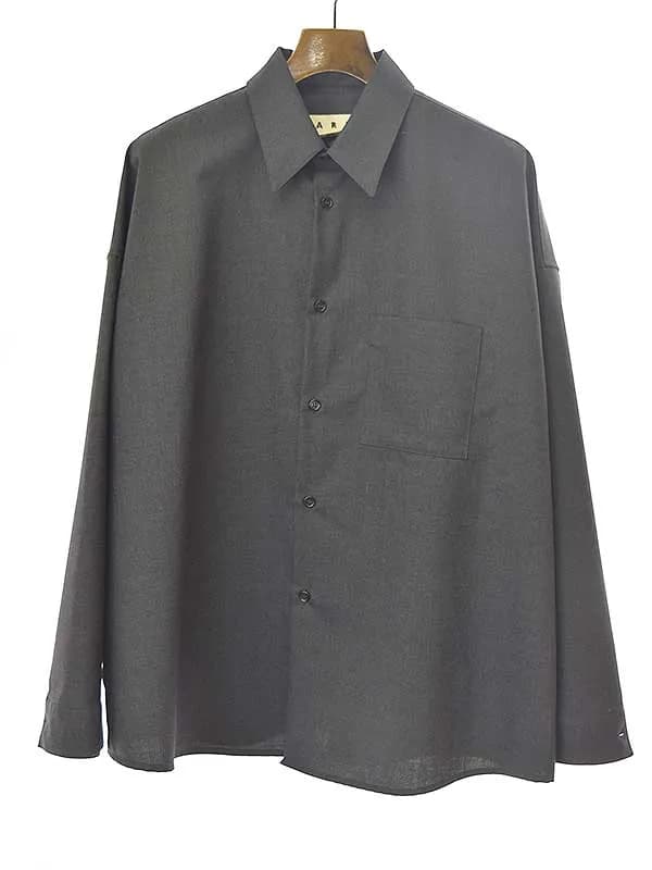 MARNI マルニ 20AW ウールトロピカルレギュラーカラーシャツ