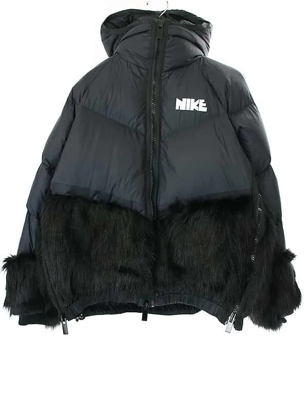 sacai サカイ×ナイキ 20AW W NRG PARKA ファーダウンジャケット