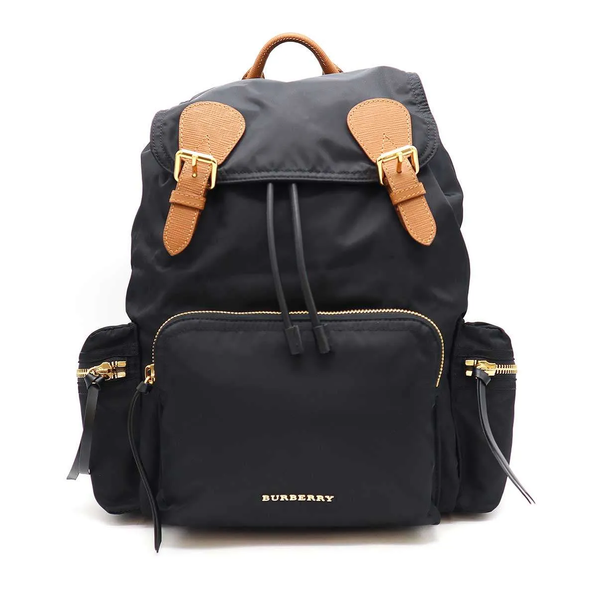 BURBERRY バーバリー Large Logo Backpack レザーコンビナイロンバックパック