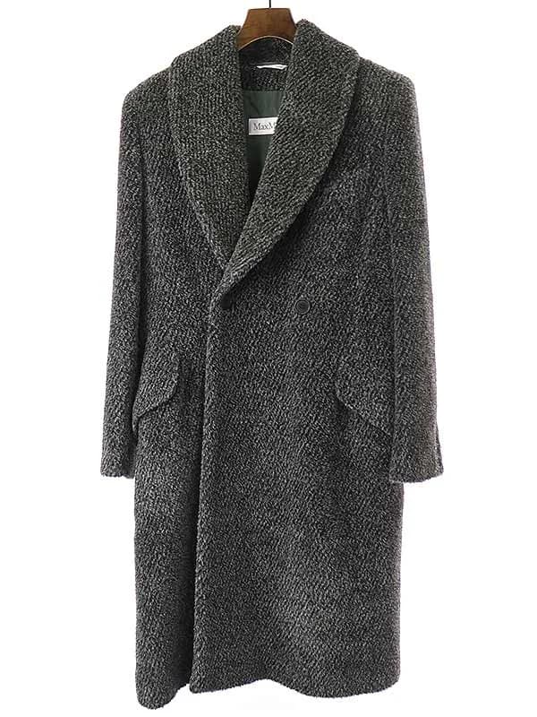 MAXMARA マックスマーラ アルパカウール ショールカラーロングコート
