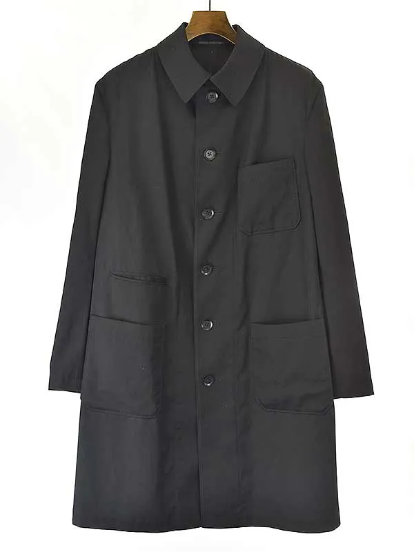 Yohji Yamamoto ヨウジヤマモト プールオム 15SS ウールギャバジンビッグポケットロングジャケット