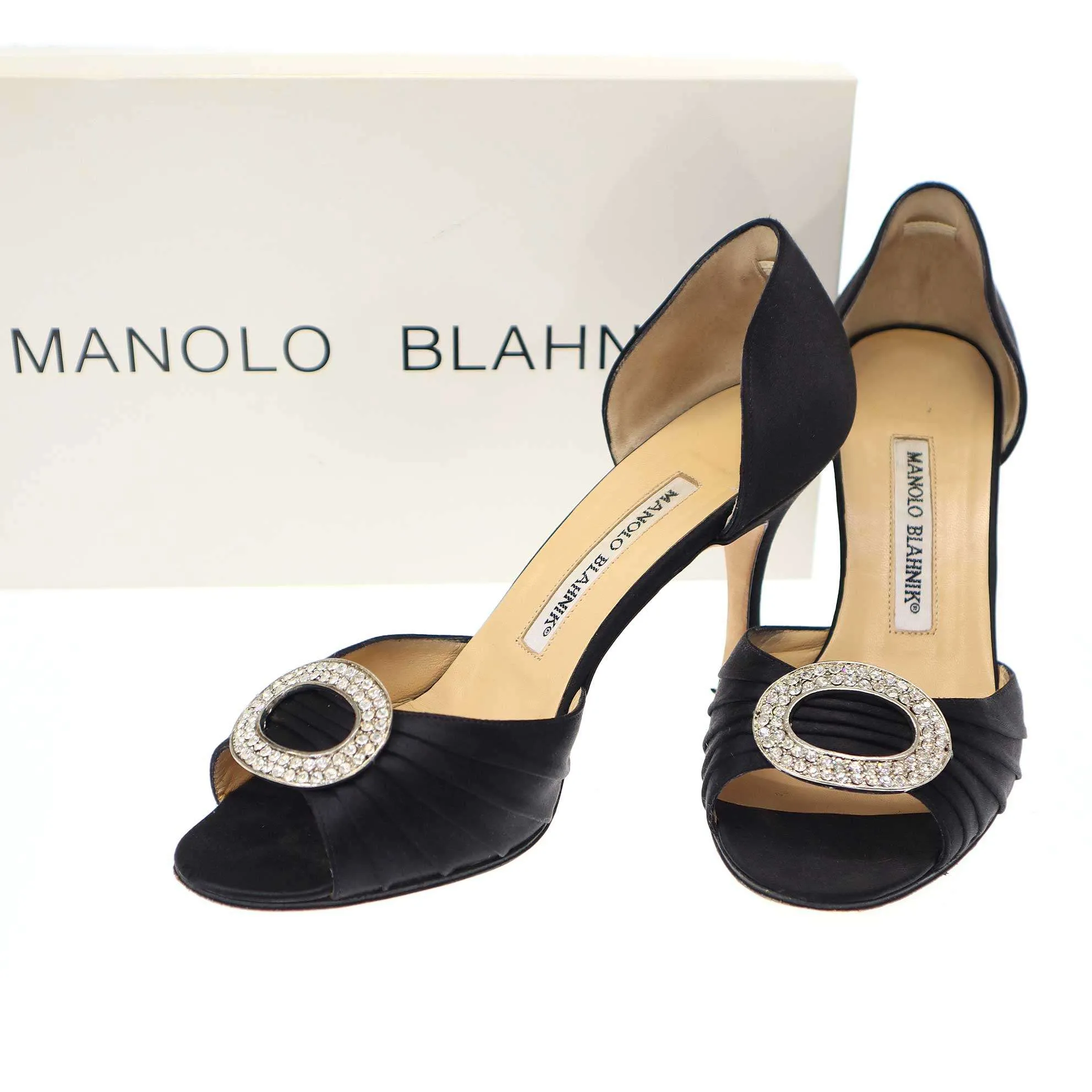 MANOLO BLAHNIK マノロブラニク SEDARABY サテンサンダル