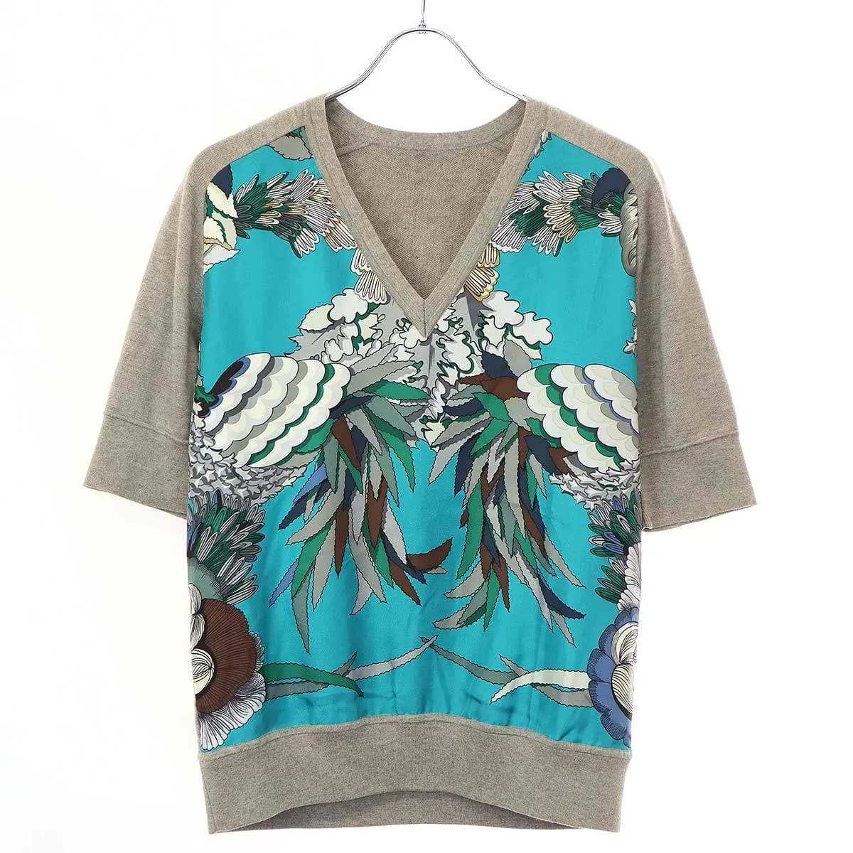 HERMES エルメス ツイルレーヌ シルクカシミヤトップス