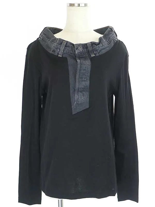 Maison Margiela メゾン マルタン マルジェラ 03AW デニムドッキングヘンリーネックデザインカットソー
