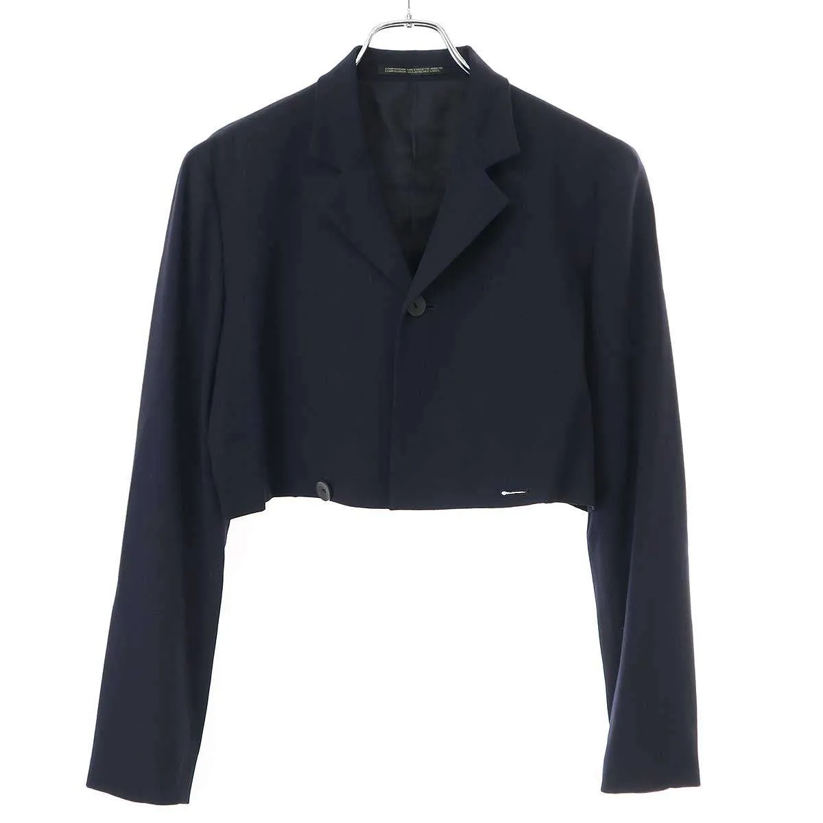 Yohji Yamamoto ヨウジヤマモト ファム 1993SS ショートデザインジャケット&ワイドタックパンツ セットアップ