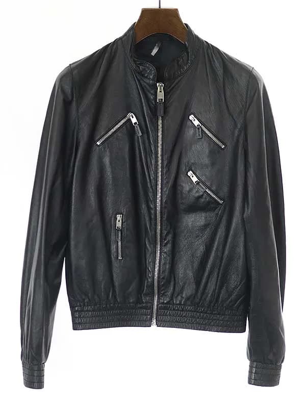 Dior HOMME ディオールオム 07SS ジップアップ リブレザーブルゾン ジャケット