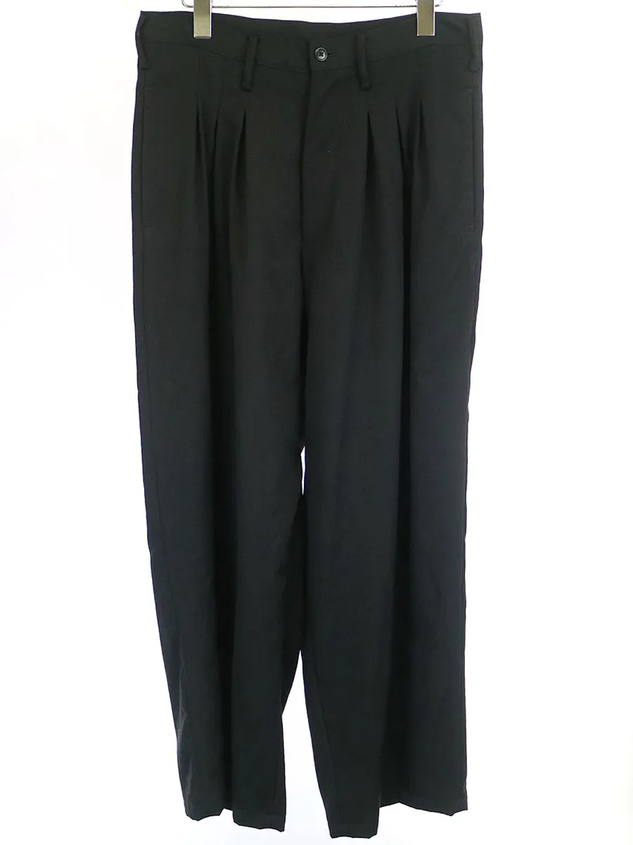 Yohji Yamamoto ヨウジヤマモト プール オム 16SS REPLICA 1991-1992A/W ウールギャバジン12本タックワイドパンツ