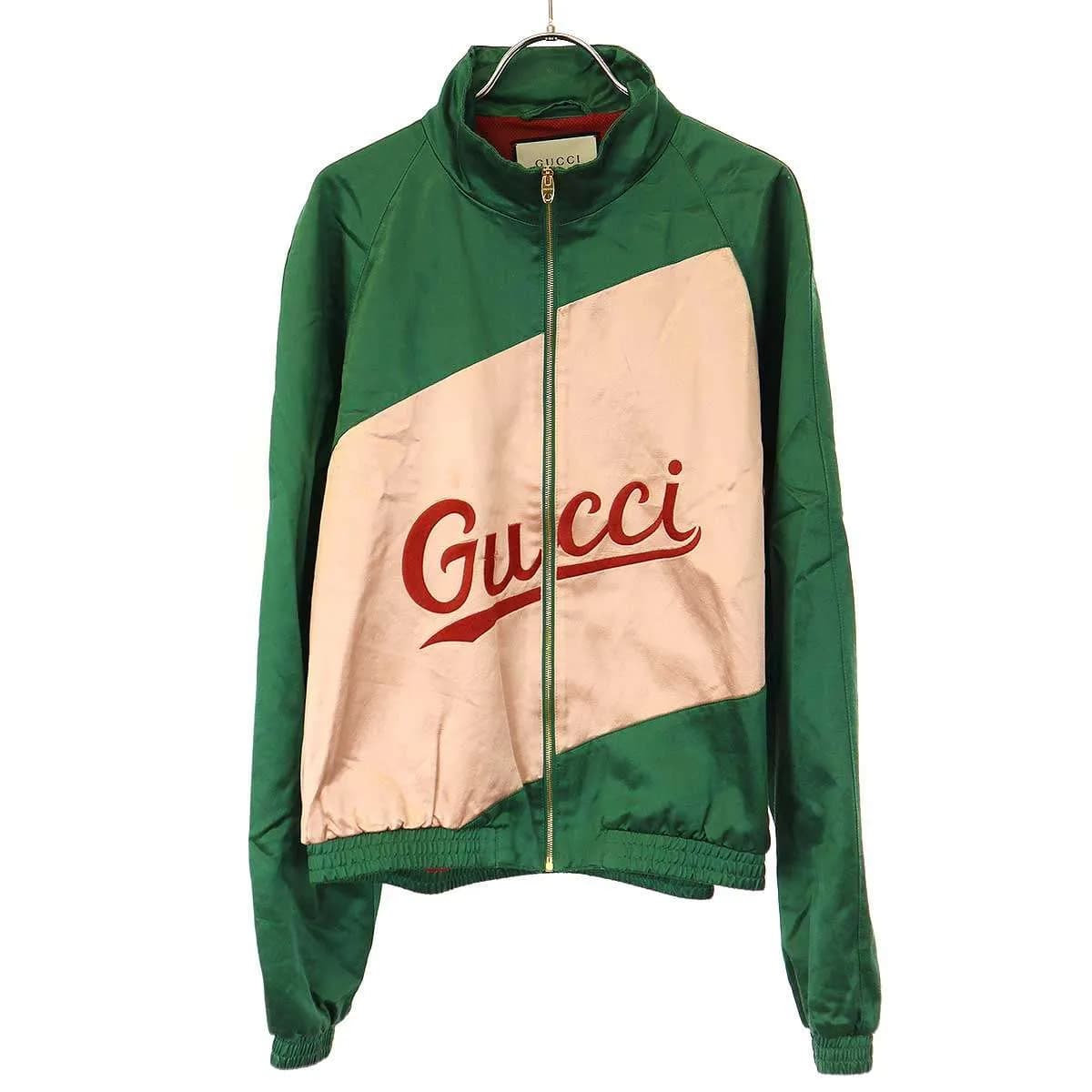 GUCCI グッチ 20AW エンブロイダリーロゴ サテントラックジャケット